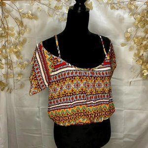 NWT - PacSun L.A. Hearts - Off The Shoulder Tribal Crop Top